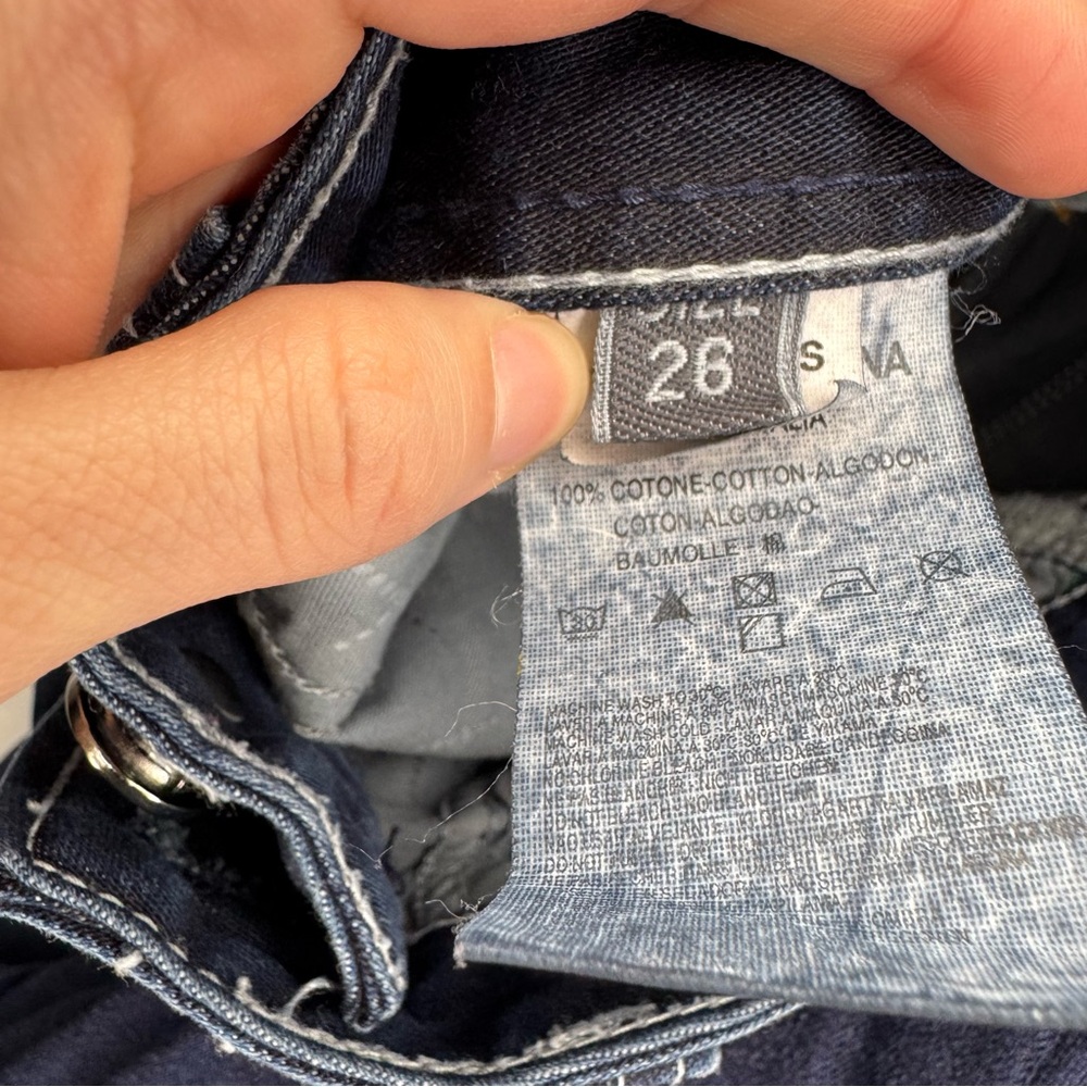 D&G Dolce & Gabbana Low Rise Dark Wash Slim Straight Jeans Size 26 - Picture 7 of 12